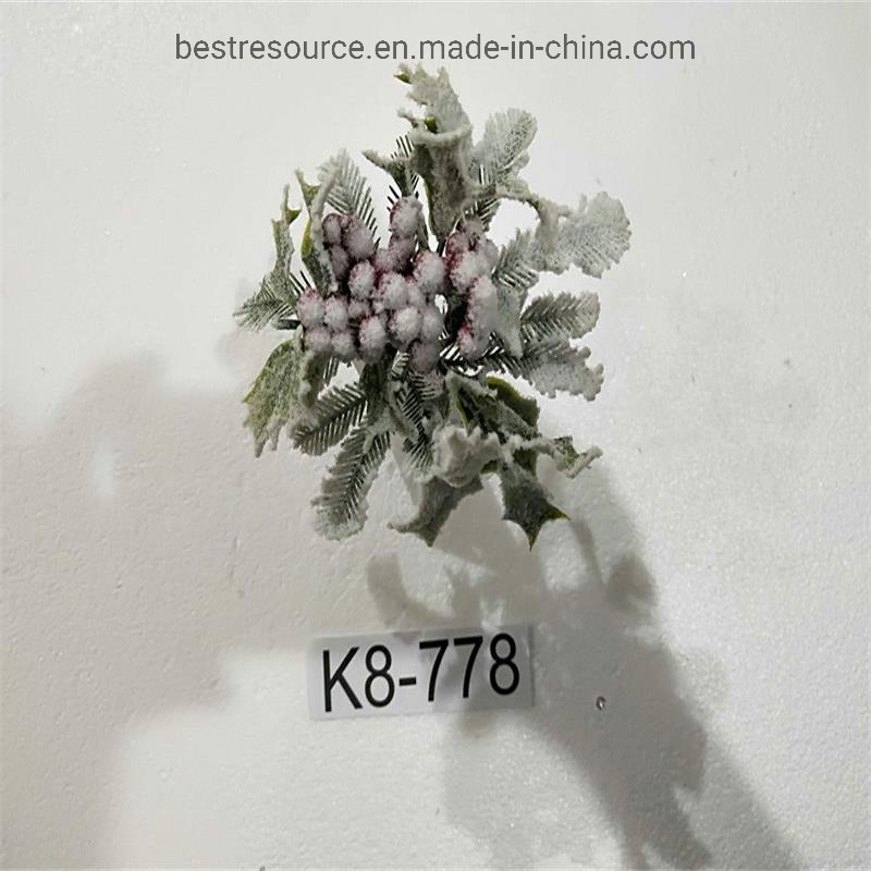 Hot Sell Artificial Christmas Flowers White Christmas Floral Picks
