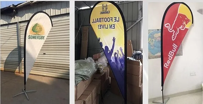 Hot Selling Printing Polyester Ad Equipment Display Teardrop Beach Cheap Feather Flag