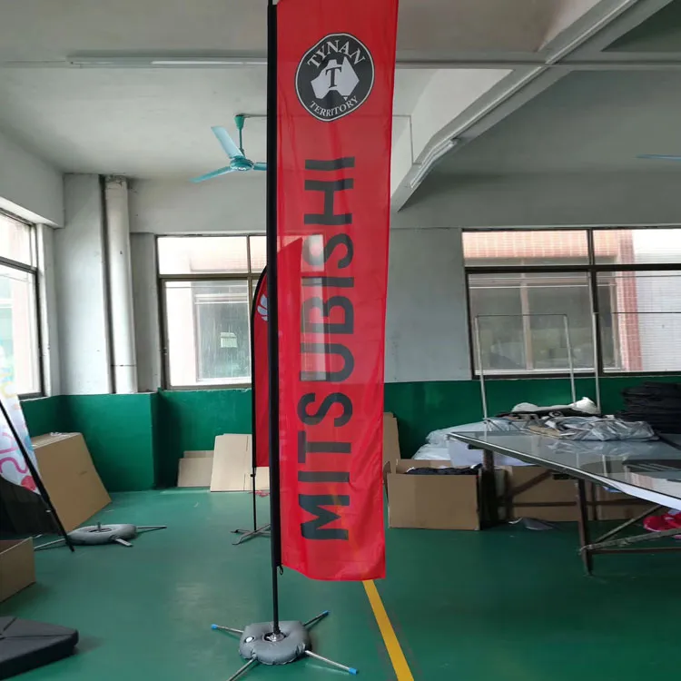 Hot Selling Printing Polyester Ad Equipment Display Teardrop Beach Cheap Feather Flag