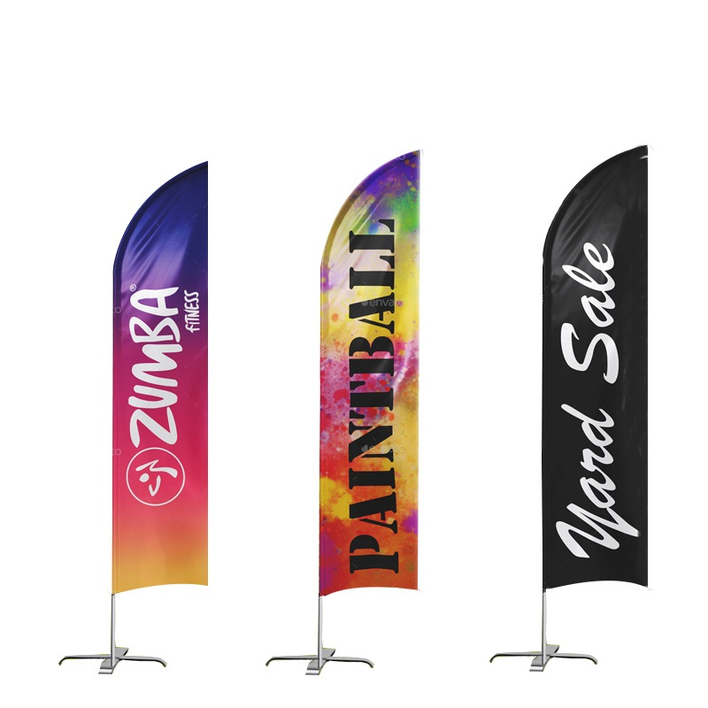 Hot Selling Printing Polyester Ad Equipment Display Teardrop Beach Cheap Feather Flag