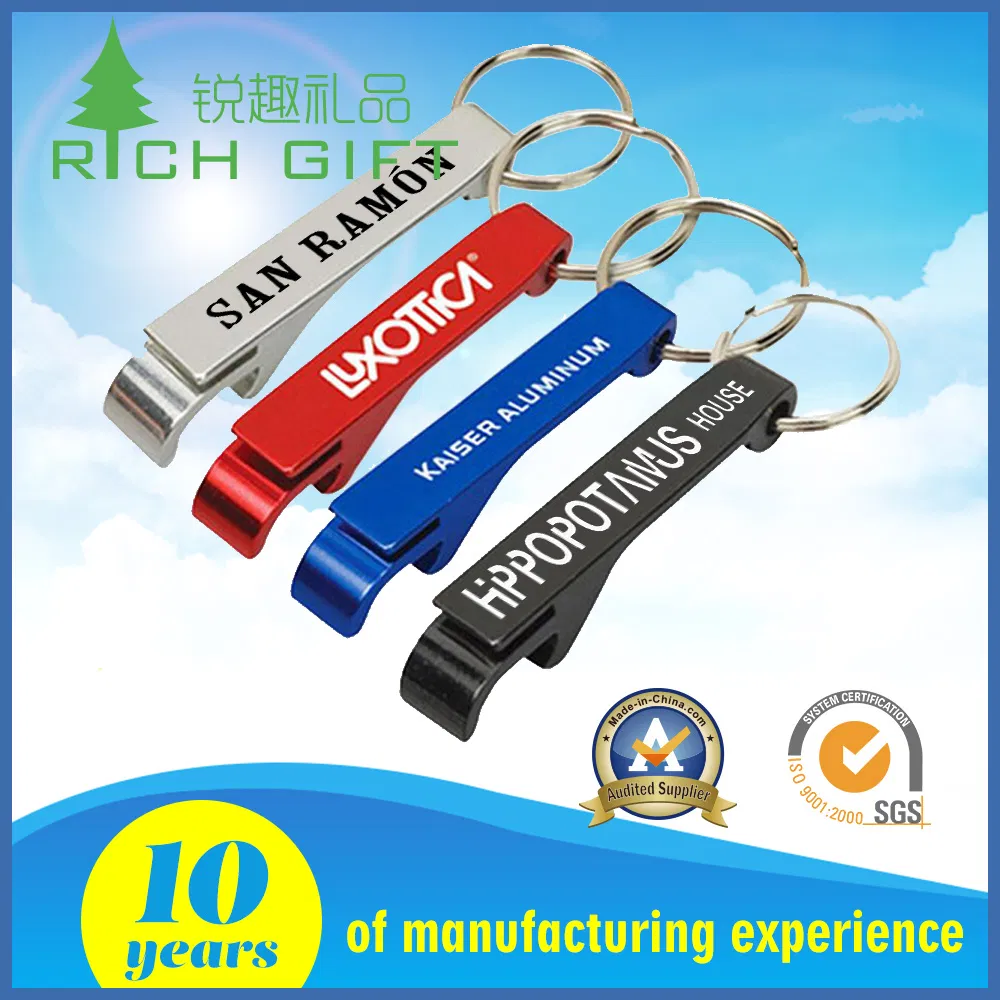 Hot Selling Red Yellow and Text Wrapping Custom Metal Zinc Alloy Leather Bottle Opener Car Key Ring Coin Holder Keychain and Factory Price