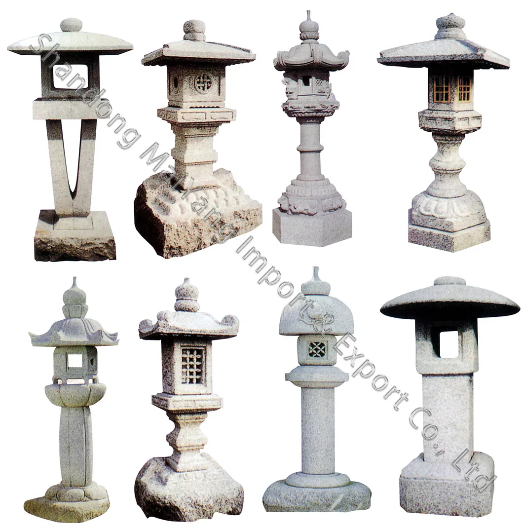 Kasuga Lantern Japanese Style Outdoor Granite Garden Stone Lanterns