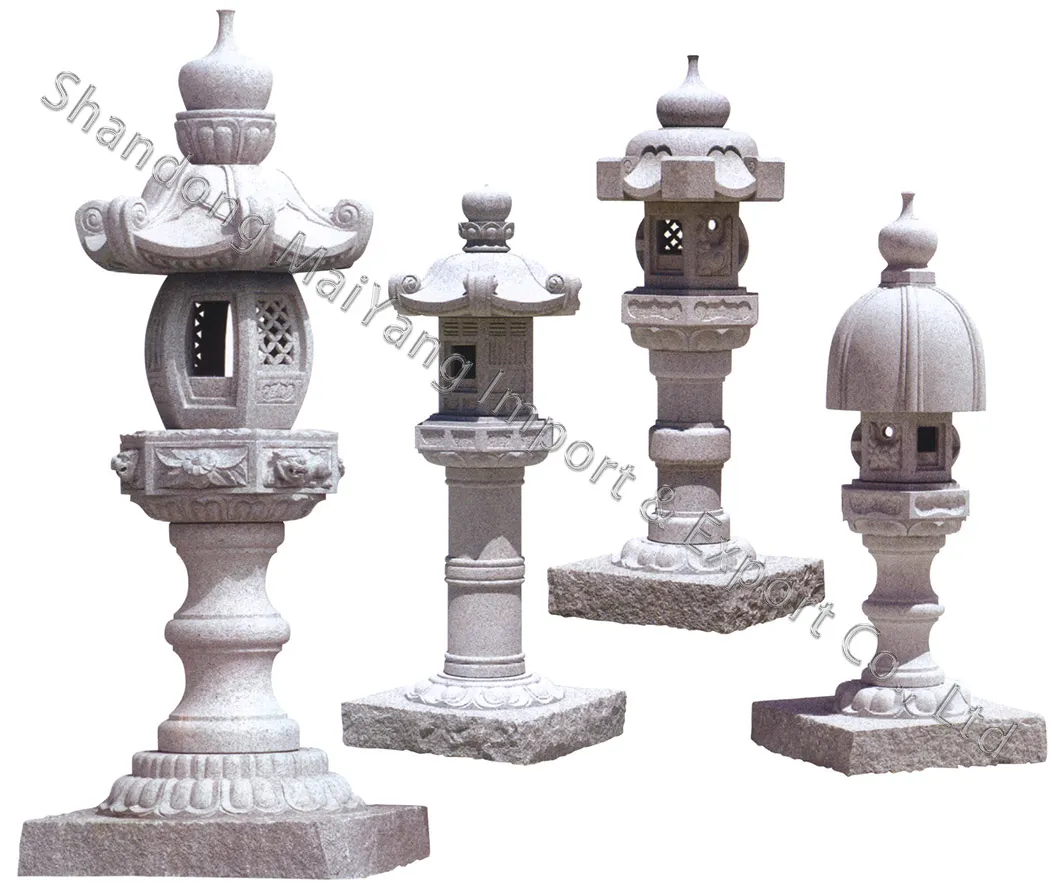 Kasuga Lantern Japanese Style Outdoor Granite Garden Stone Lanterns