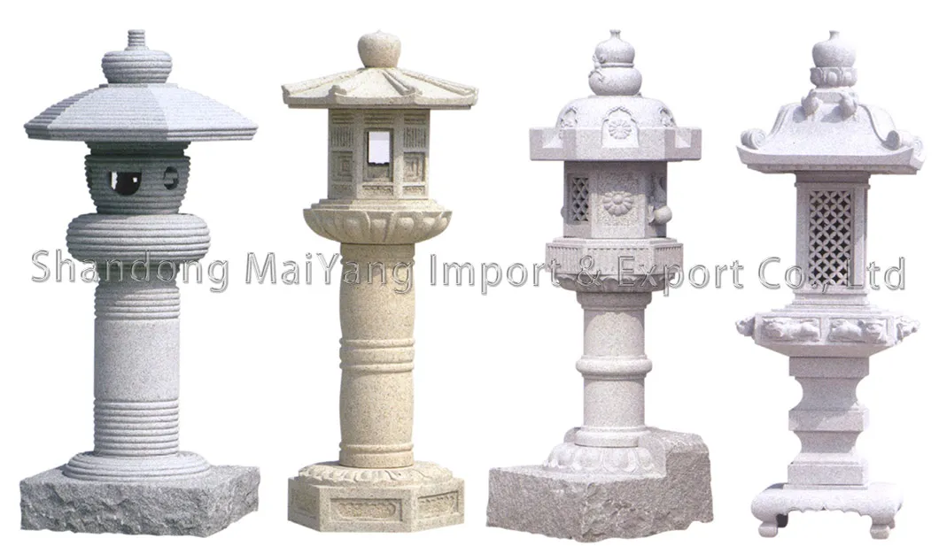 Kasuga Lantern Japanese Style Outdoor Granite Garden Stone Lanterns