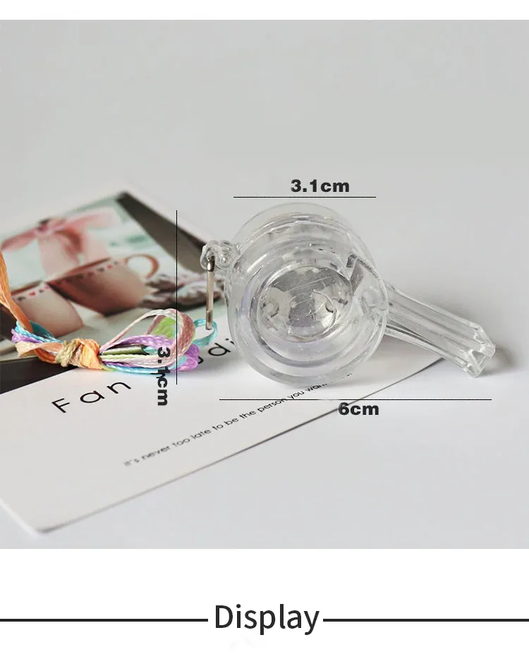 Kids Plastic Toy Luminous Whistle with Different Color