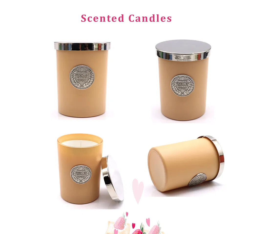 Large Glass Jar Natural Soy Wax Scented Candle with Lid