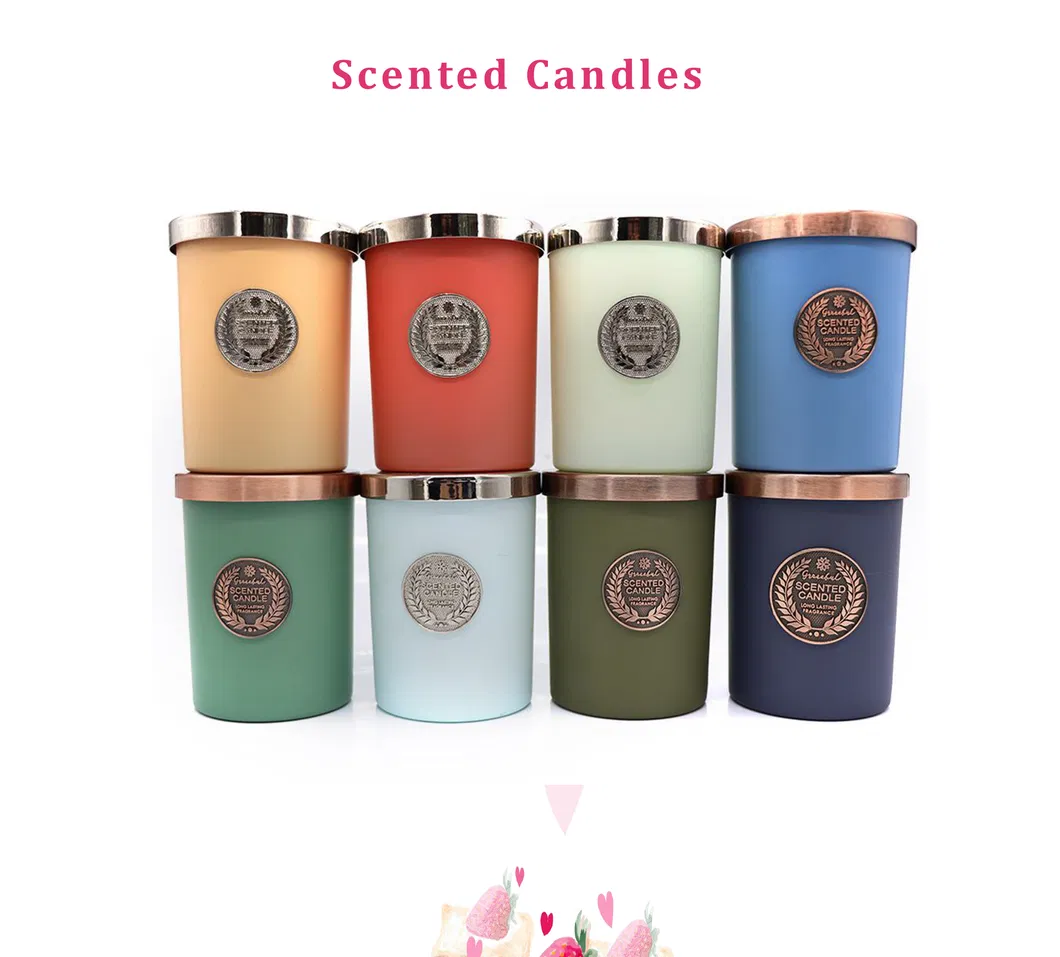 Large Glass Jar Natural Soy Wax Scented Candle with Lid