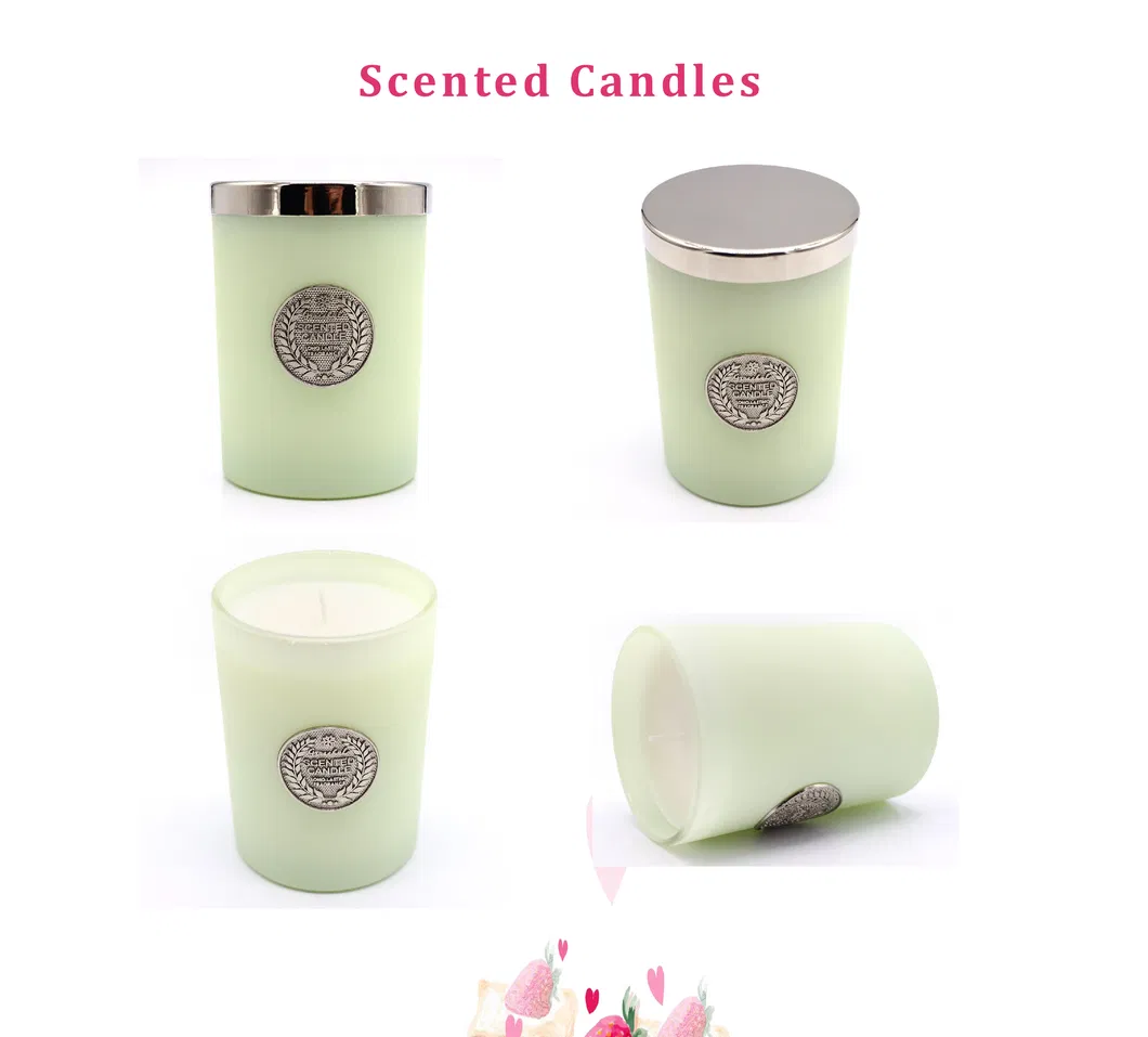 Large Glass Jar Natural Soy Wax Scented Candle with Lid
