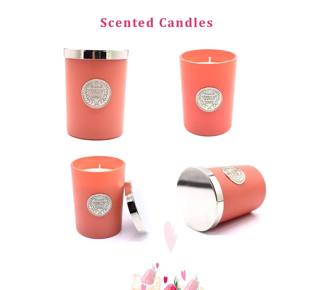 Large Glass Jar Natural Soy Wax Scented Candle with Lid