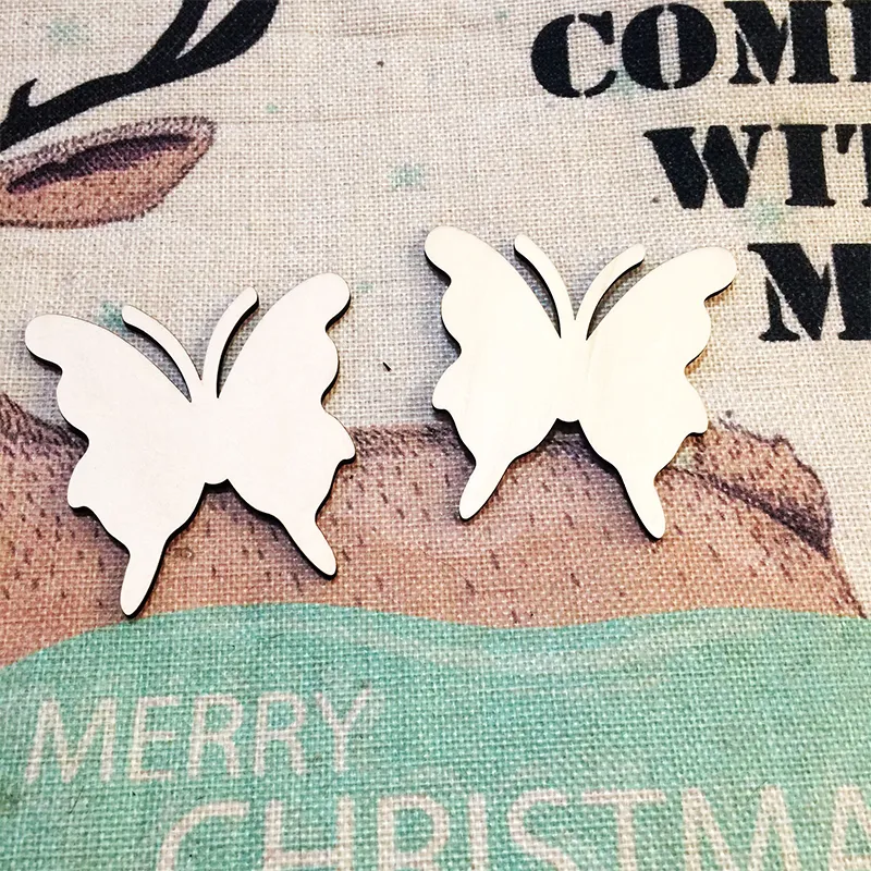 Laser Crafts Wood Christmas Tree Ornaments Hanging Snowflake Ornaments