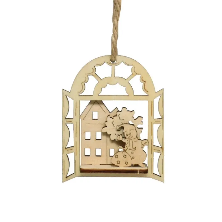 Laser Cut Wood Easter Day Bunny Decor Ornaments