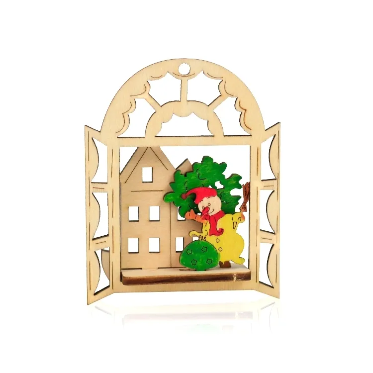 Laser Cut Wood Easter Day Bunny Decor Ornaments