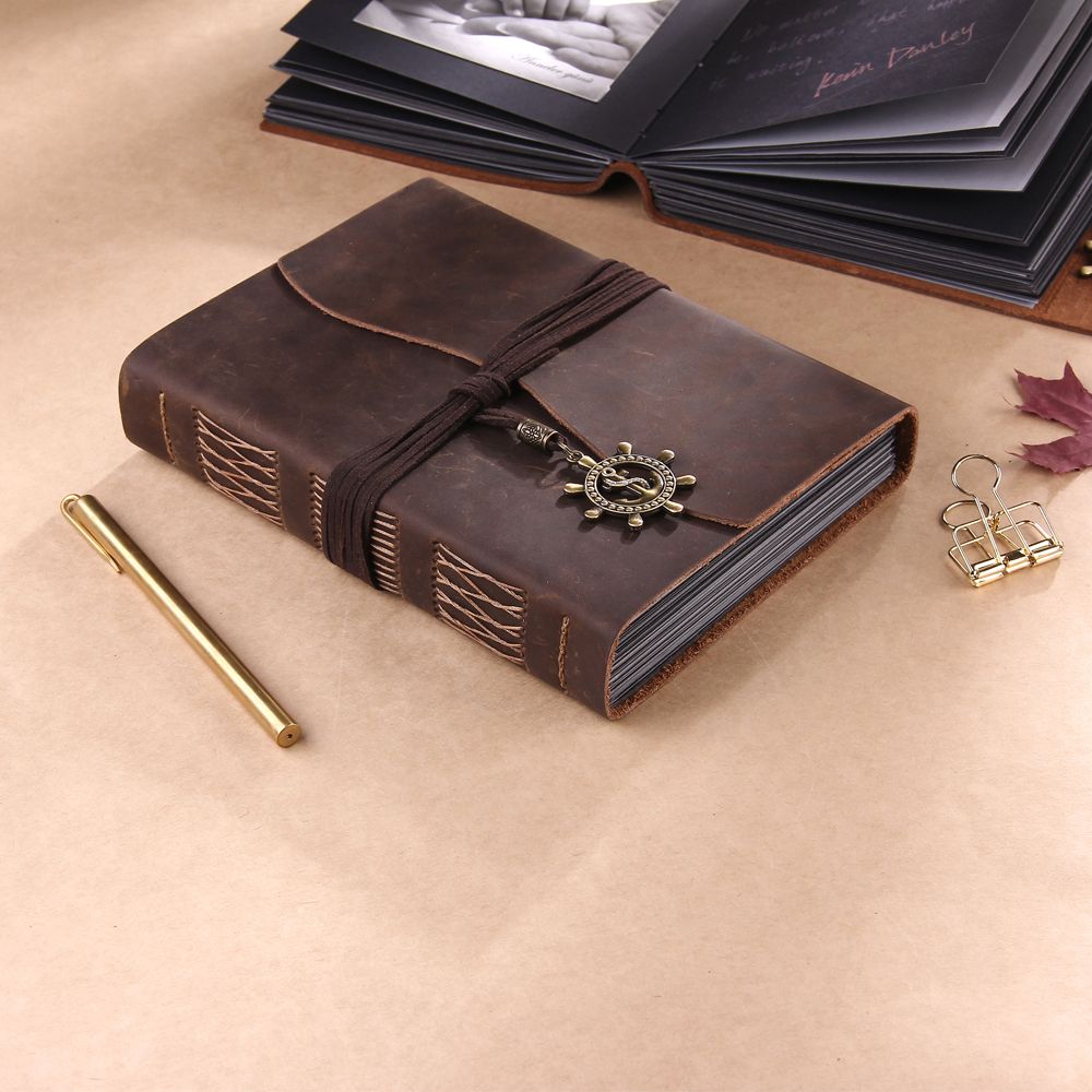 Leather Cover Vintage Style Wedding Family Photo Album Scrapbook Guangdong
