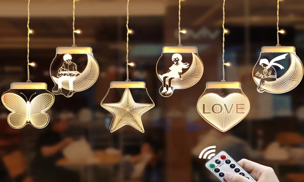 LED Light 3D Decorative Lights for Xmas Valentine′s Birthday Gifts