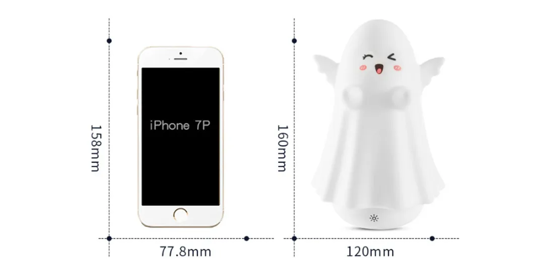 LED Light Angel Ghost Touch Sensor Mini Night Light