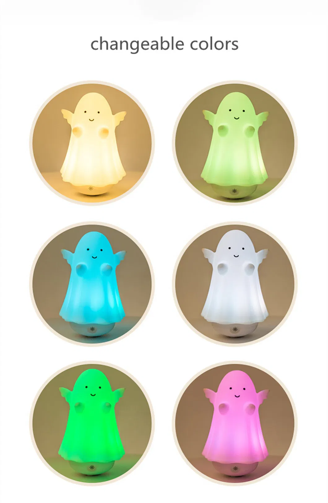LED Light Angel Ghost Touch Sensor Mini Night Light