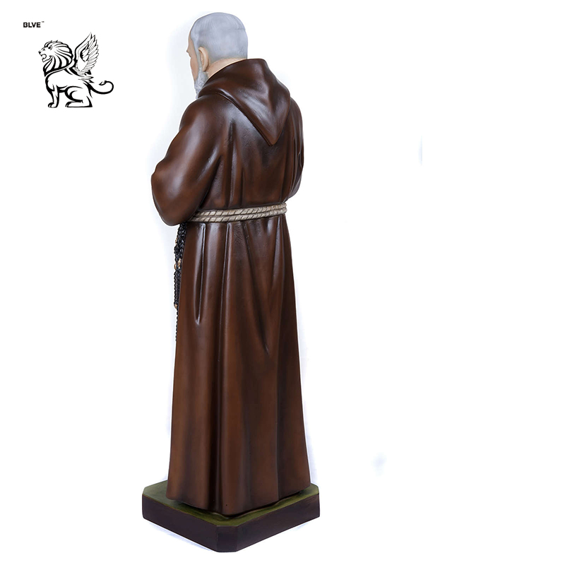 Life Size Church Colored Decoration Resin Statue Father Pio Fiberglass Sculpture Fsb-18