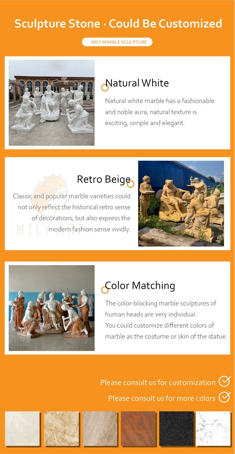 Life Size Greek Carving Stone Marble Love of God Statue