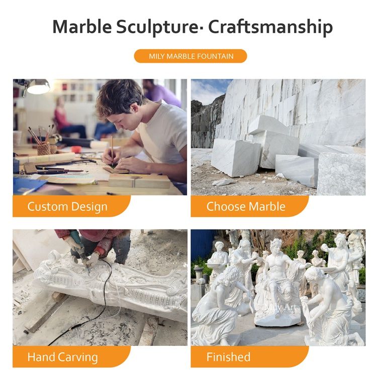 Life Size Greek Carving Stone Marble Love of God Statue