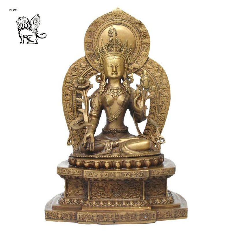 Life Size Hindu God Statues Bronze Ganesh in Leaf Sculpture Bsg-134