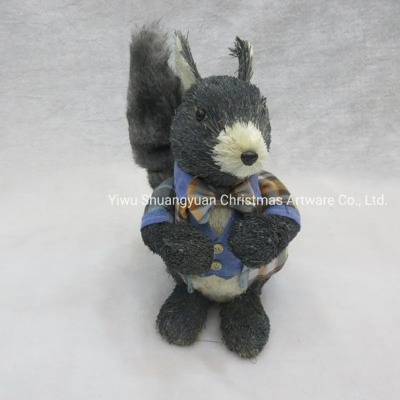 Lovely Artifical Christmas Big Bushy Tail Squirrel