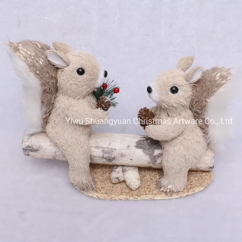 Lovely Artifical Christmas Big Bushy Tail Squirrel