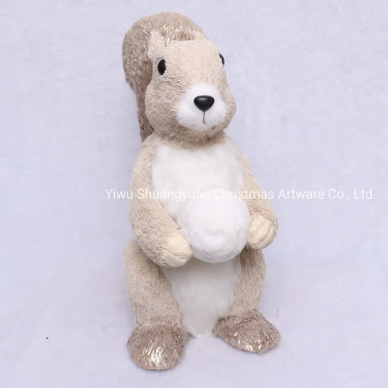 Lovely Artifical Christmas Big Bushy Tail Squirrel
