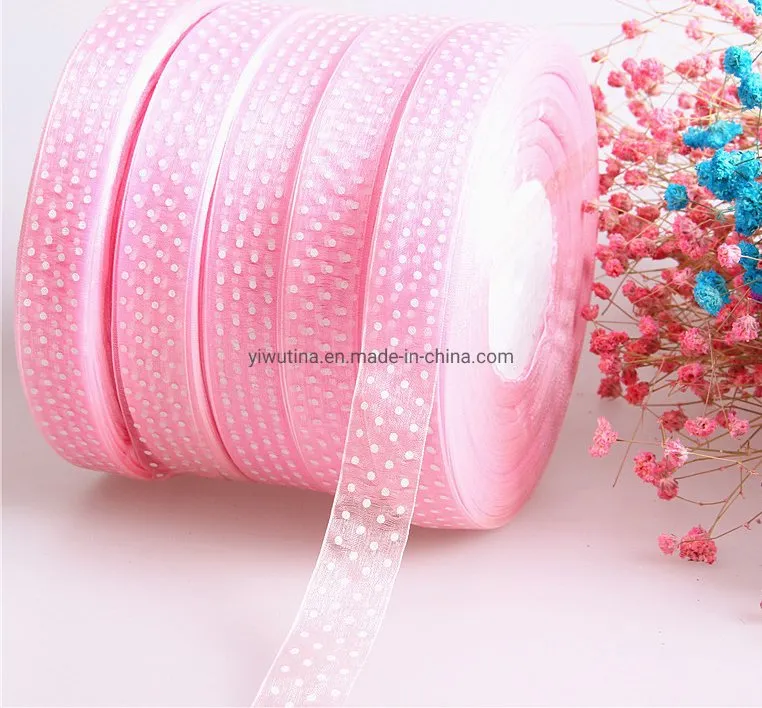 Lovely Sheer Polka DOT Organza Ribbon for Gifts Package
