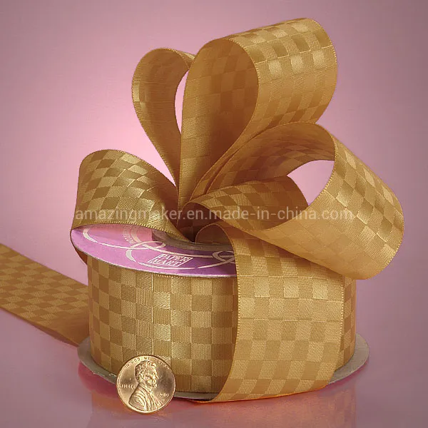 Luxurious Dobby Weave Satin Ribbon for Home Decoration (AM-SR044)