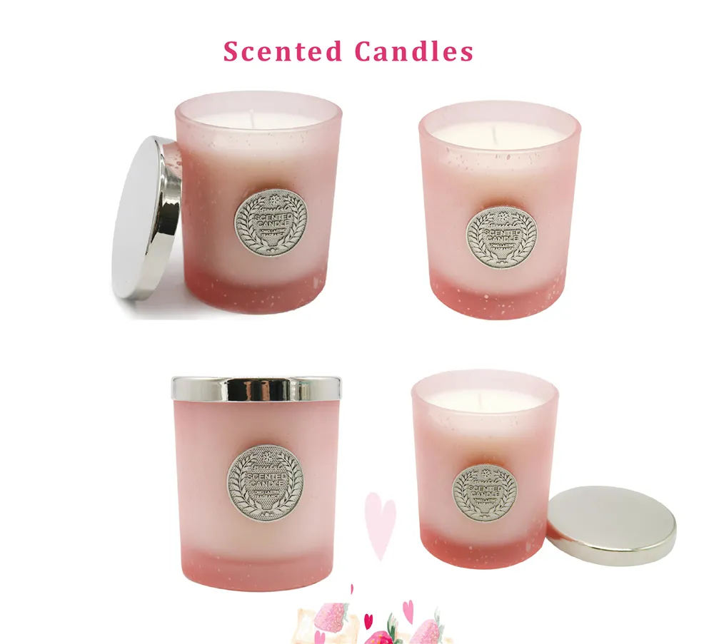 Luxury Frosted Glass Jar Candles Scented Candles for Home Decor