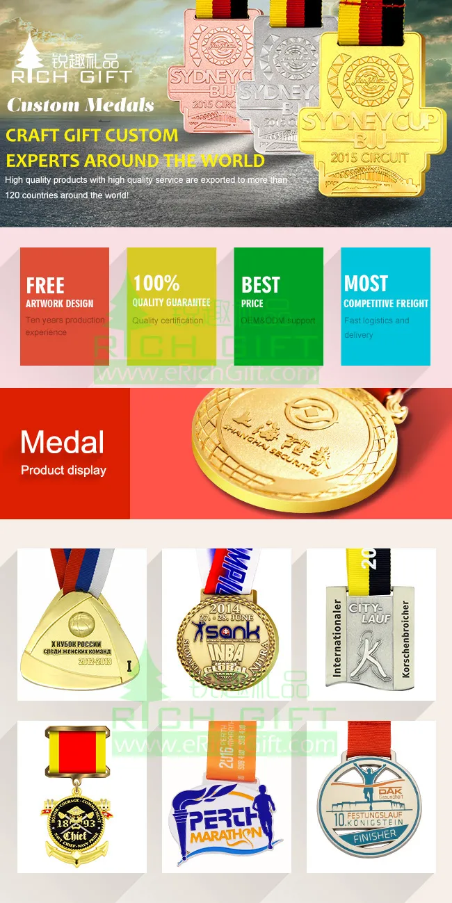 Manufacturer Custom Zinc Alloy Souvenir Sport Metal Medal for Wholesale