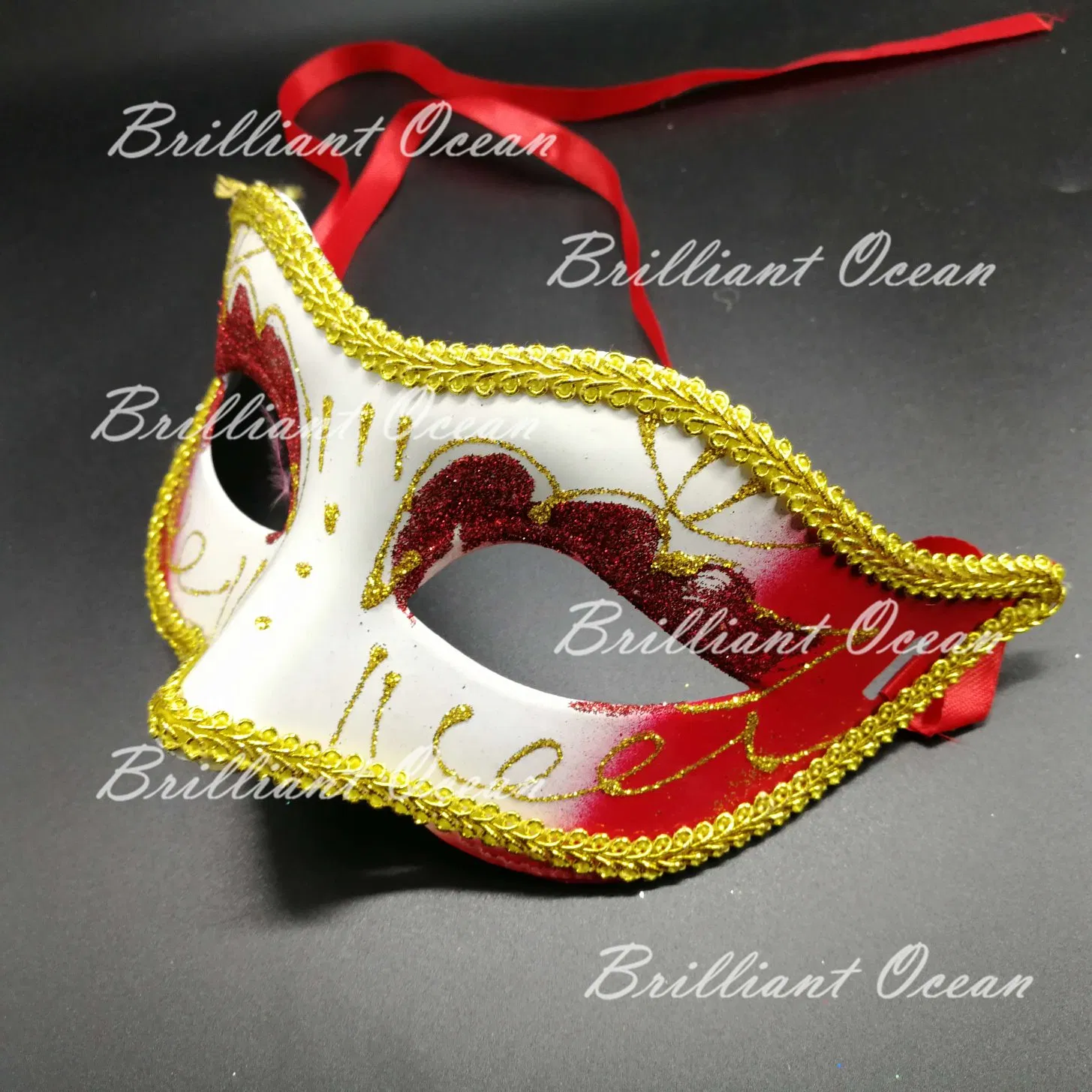 Masquerade Gold Edge Mask, Emborder Mask, Mardi Gras Masks