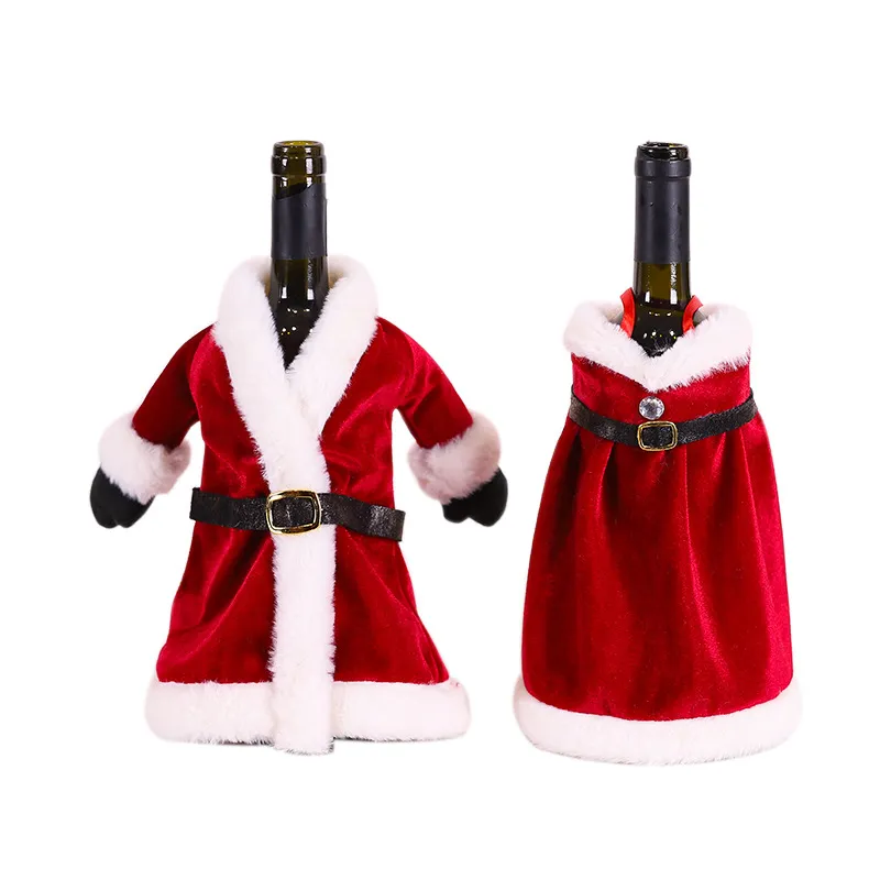 Merry Christmas Dress Skirt Wine Bottle Cover