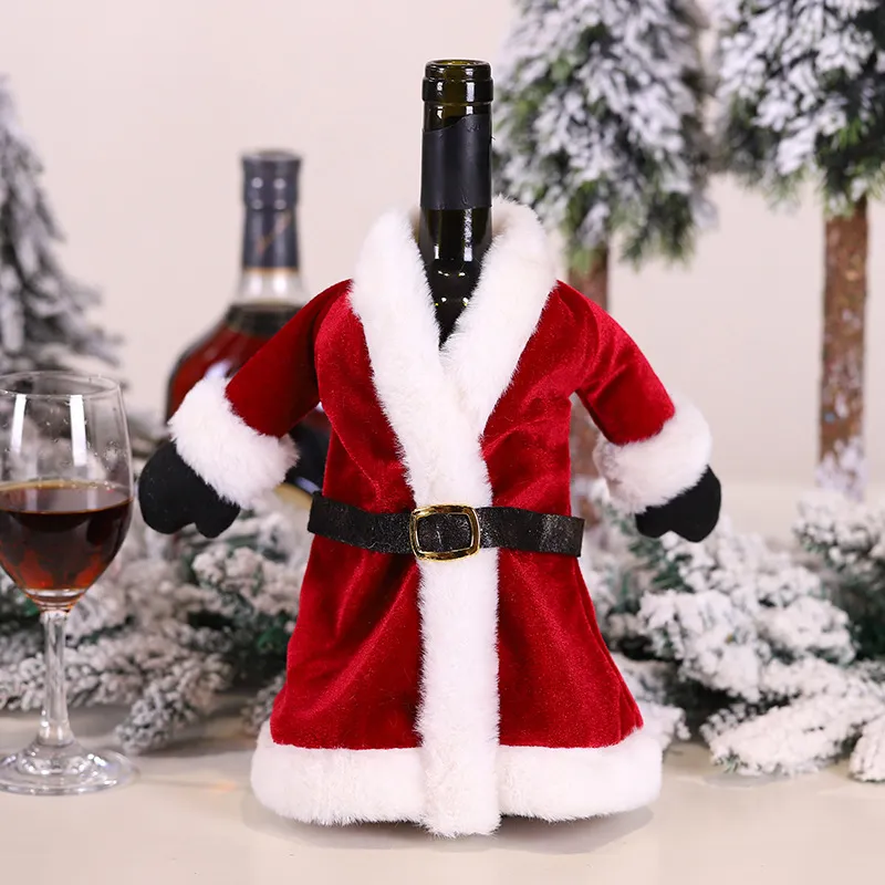 Merry Christmas Dress Skirt Wine Bottle Cover