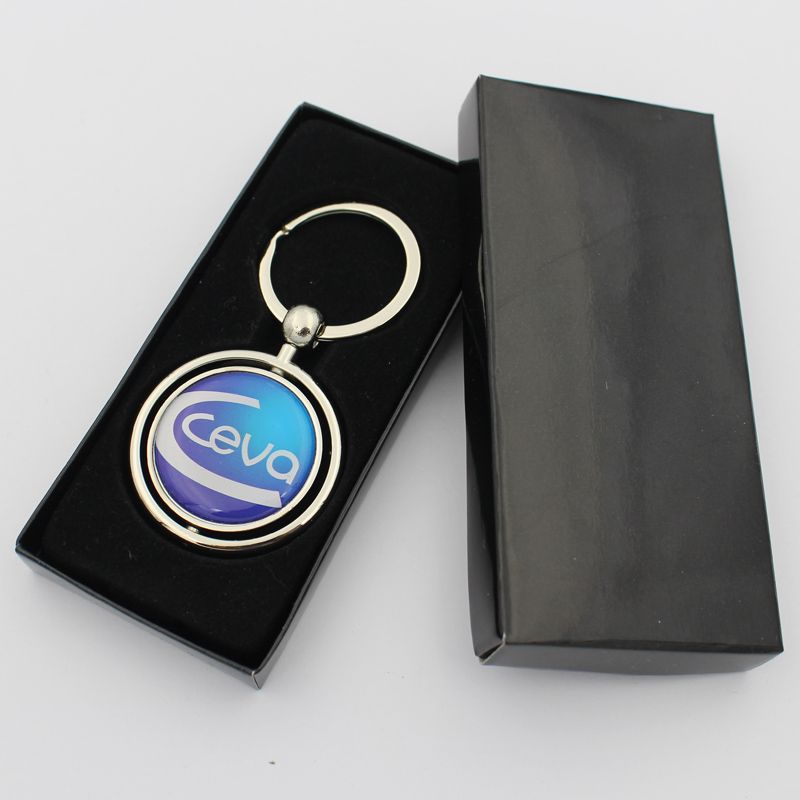 Metal spinning Key Ring Printing Epoxy Metal Keychain