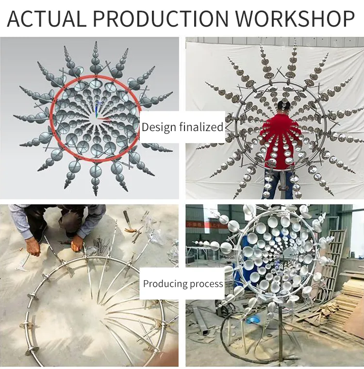 Metal Wind Spinner Kinetic Parts Sculpture for Outdoor Beach Decoration