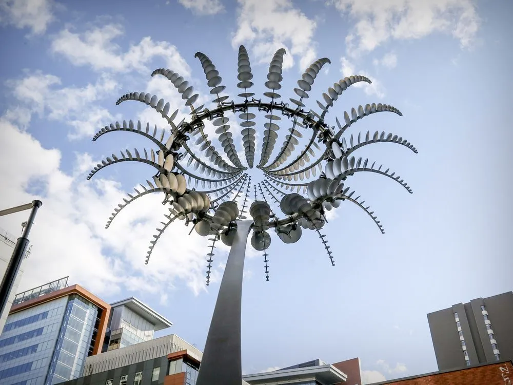 Metal Wind Spinner Kinetic Parts Sculpture for Outdoor Beach Decoration