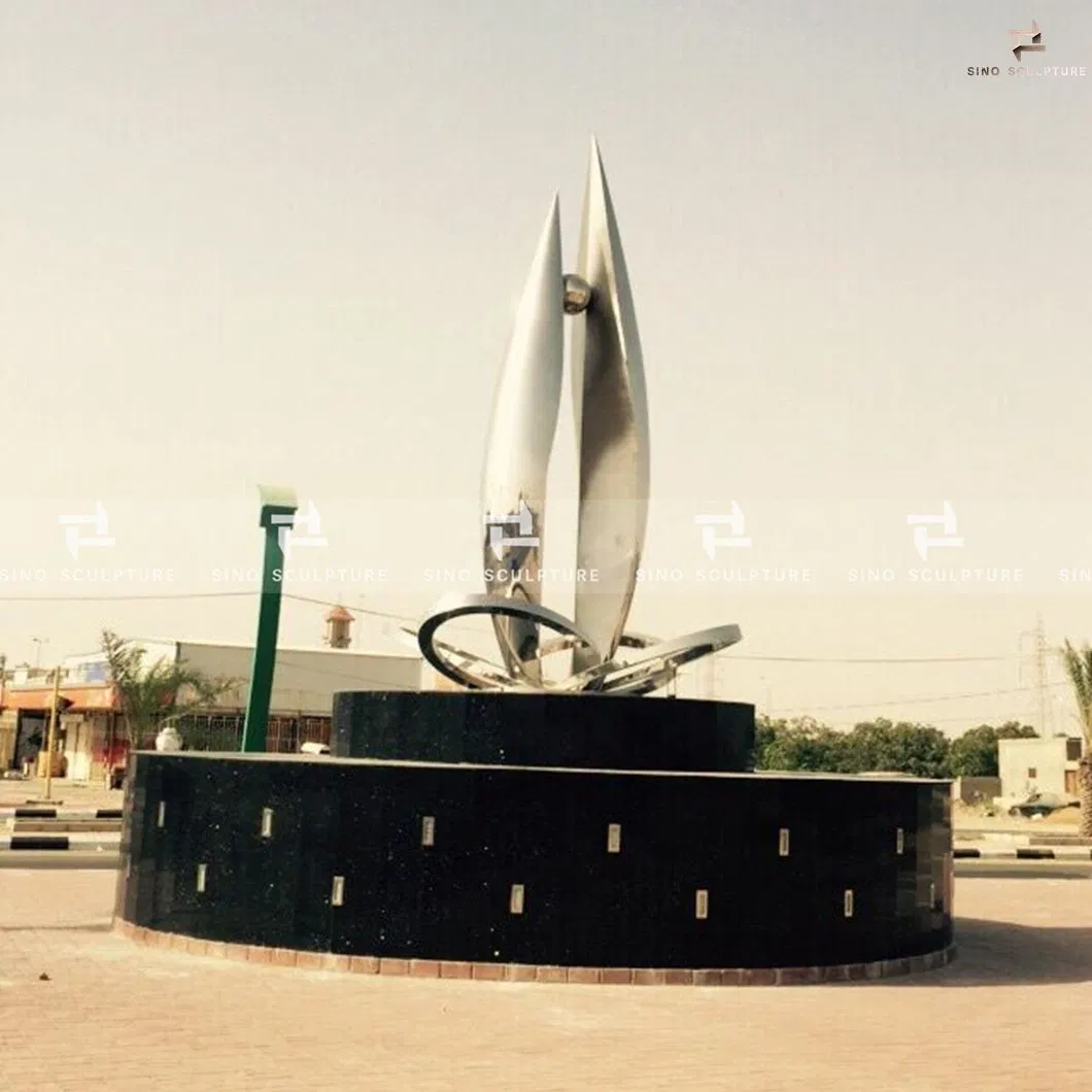 Mirror Polishing Stainless Steel Needle Sculpture as a Landmark