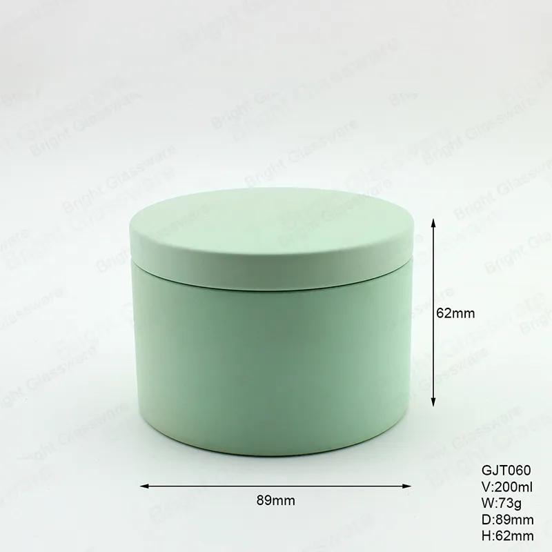 Mist Aluminum Tin Jar Natural Style Pretty Aluminum Tin Jar for Storage Use