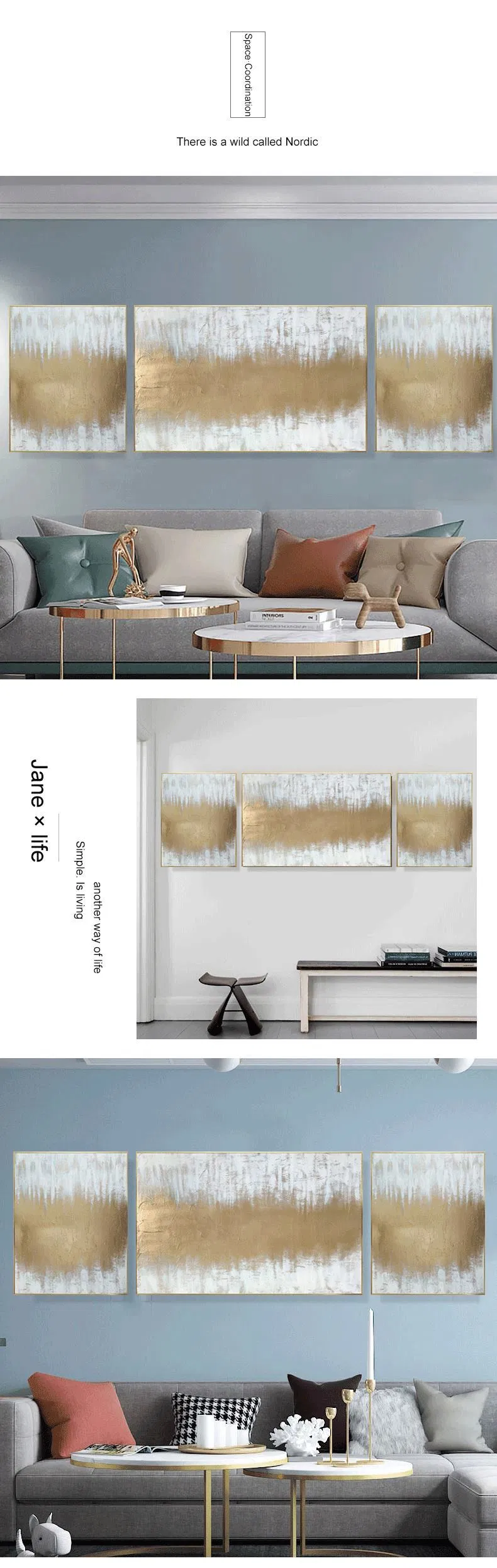 Modern Handmade Art Canvas Wall Pictures Posters Hotel Rooms Frame Abstract Oil Painting