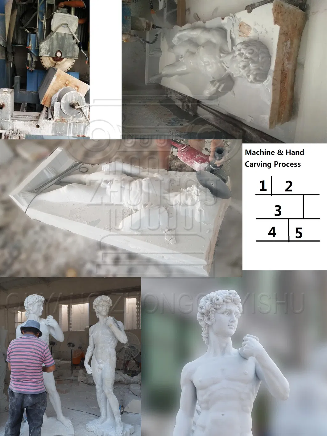 Natural Marble Carving Calliope Sculpture