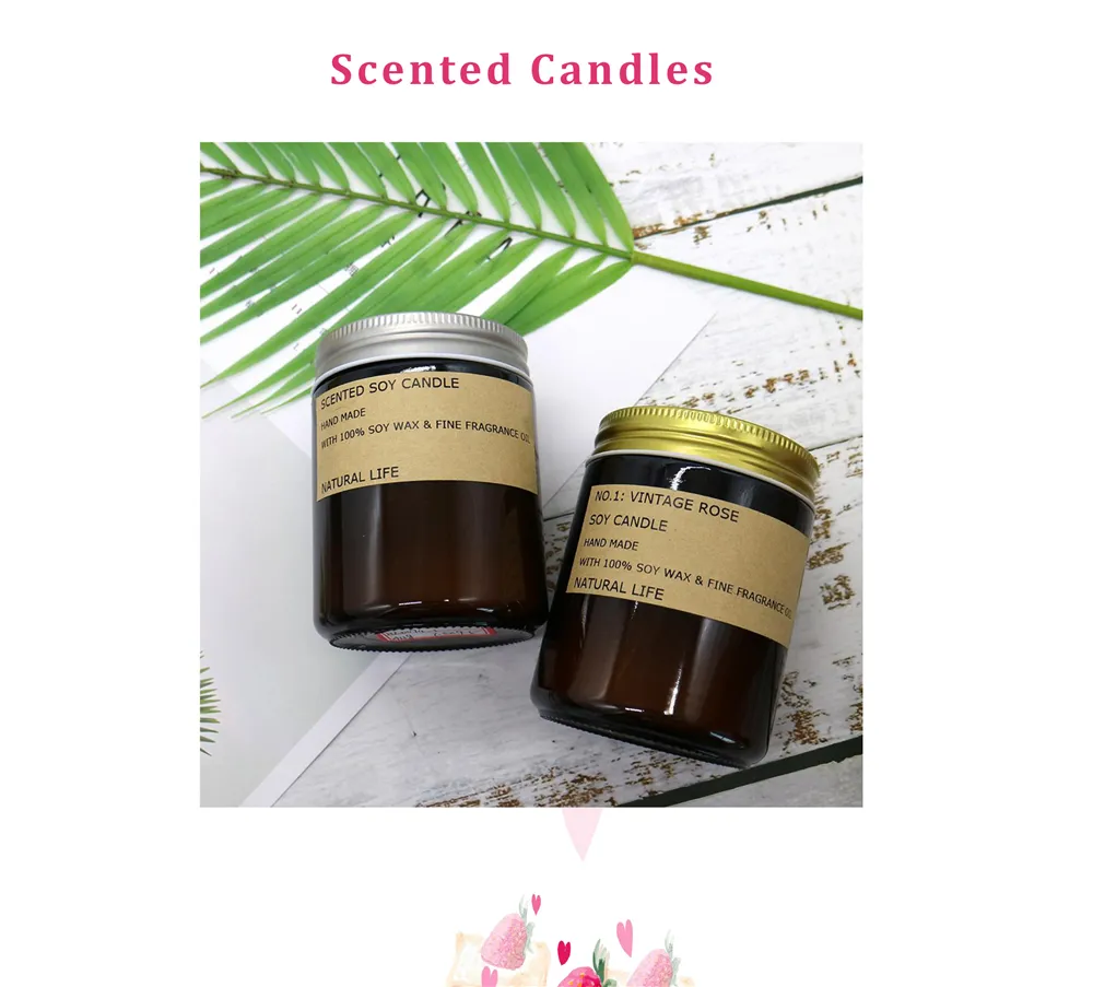 Natural Soy Wax Luxury Scented Candles for Home Decor Gift