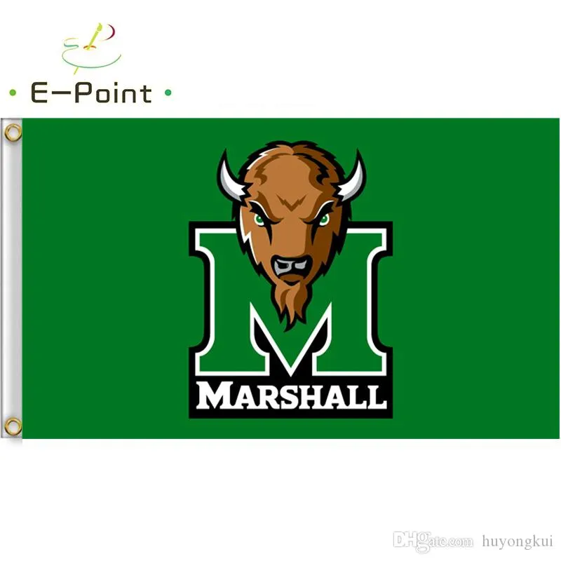 Ncaa Marshall Thundering Herd Polyester Flag Banner