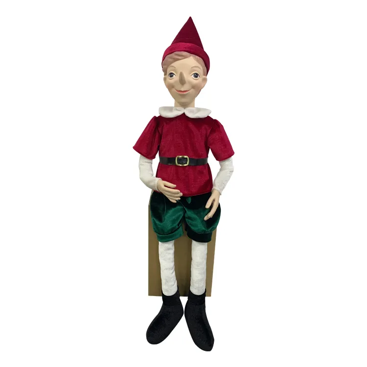 New Xmas Gift 2021 Elf Figure Pinocchio Decoration Supplies Art Crafts Christmas