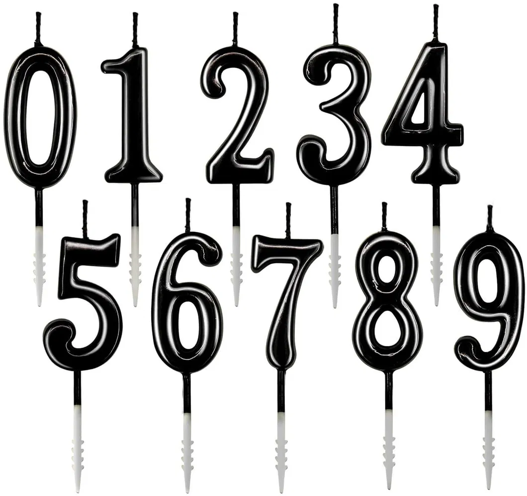 Numeral Birthday Candles - Cake Candles Number 0-9