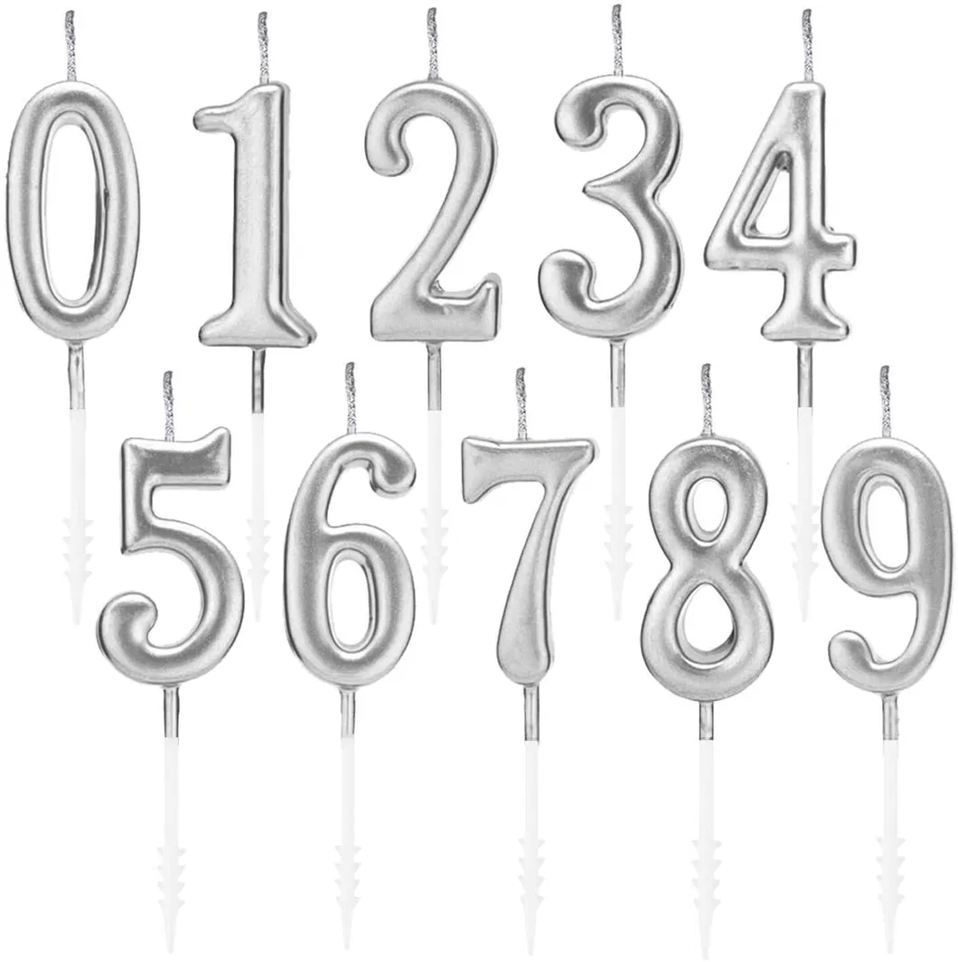 Numeral Birthday Candles - Cake Candles Number 0-9