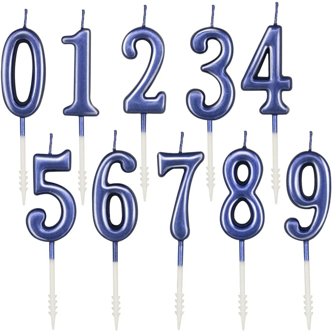 Numeral Birthday Candles - Cake Candles Number 0-9