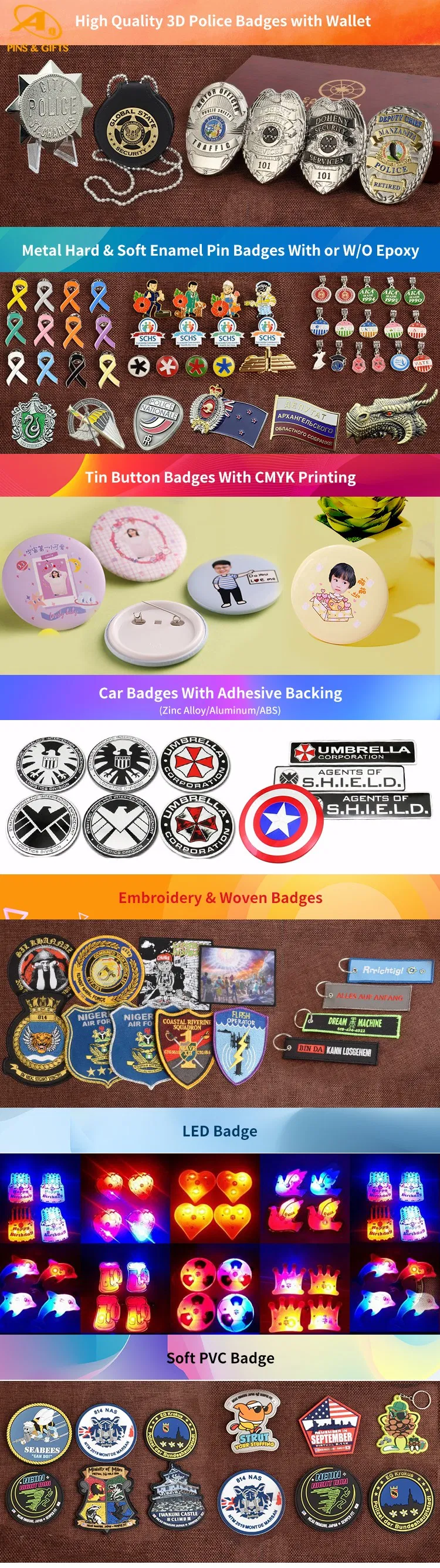 OEM/ Supplier of Customized Badges for Promotion Gifts Animal Pin