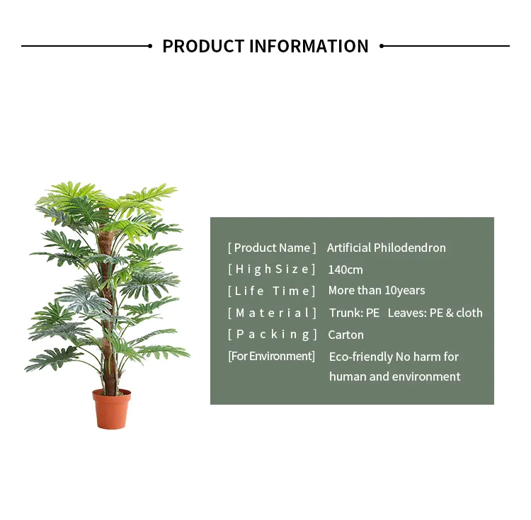 Office Decoration Simulation Plants Philodenron