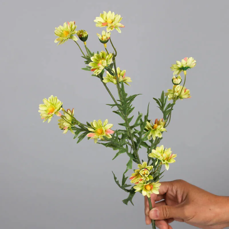 Office Home Decoration Colorful Artificial Lilac Wild Daisy Table Arrangement